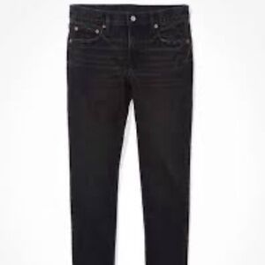 NWT American Eagle 90s Black Stretch High Rise Jeans 18 (34W)
